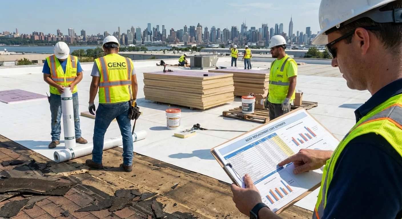How Much Does a Flat Roof Replacement Cost in NJ & NY? (Realistic Ranges) - Genc Construction roofing blog article
