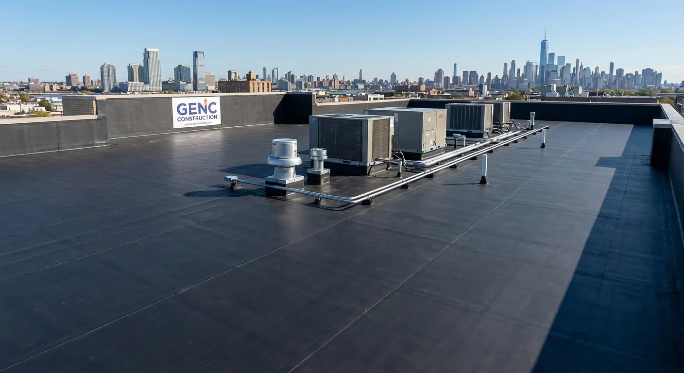 EPDM apartment roofing in Forest Hills Queens by Genc Construction